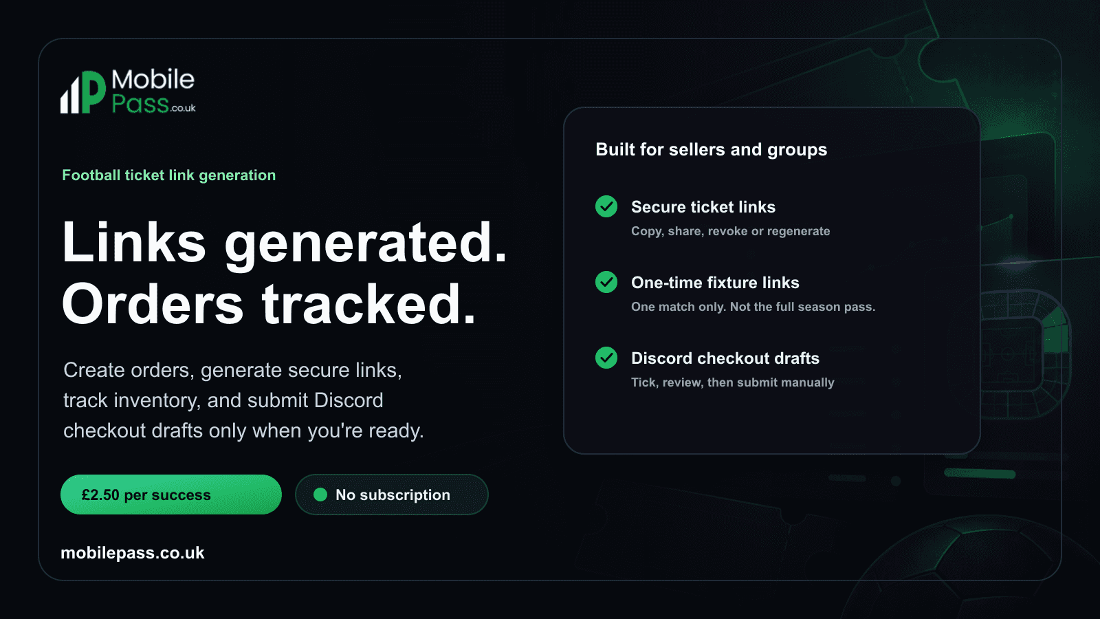 MobilePass - Football Ticket Link Generator